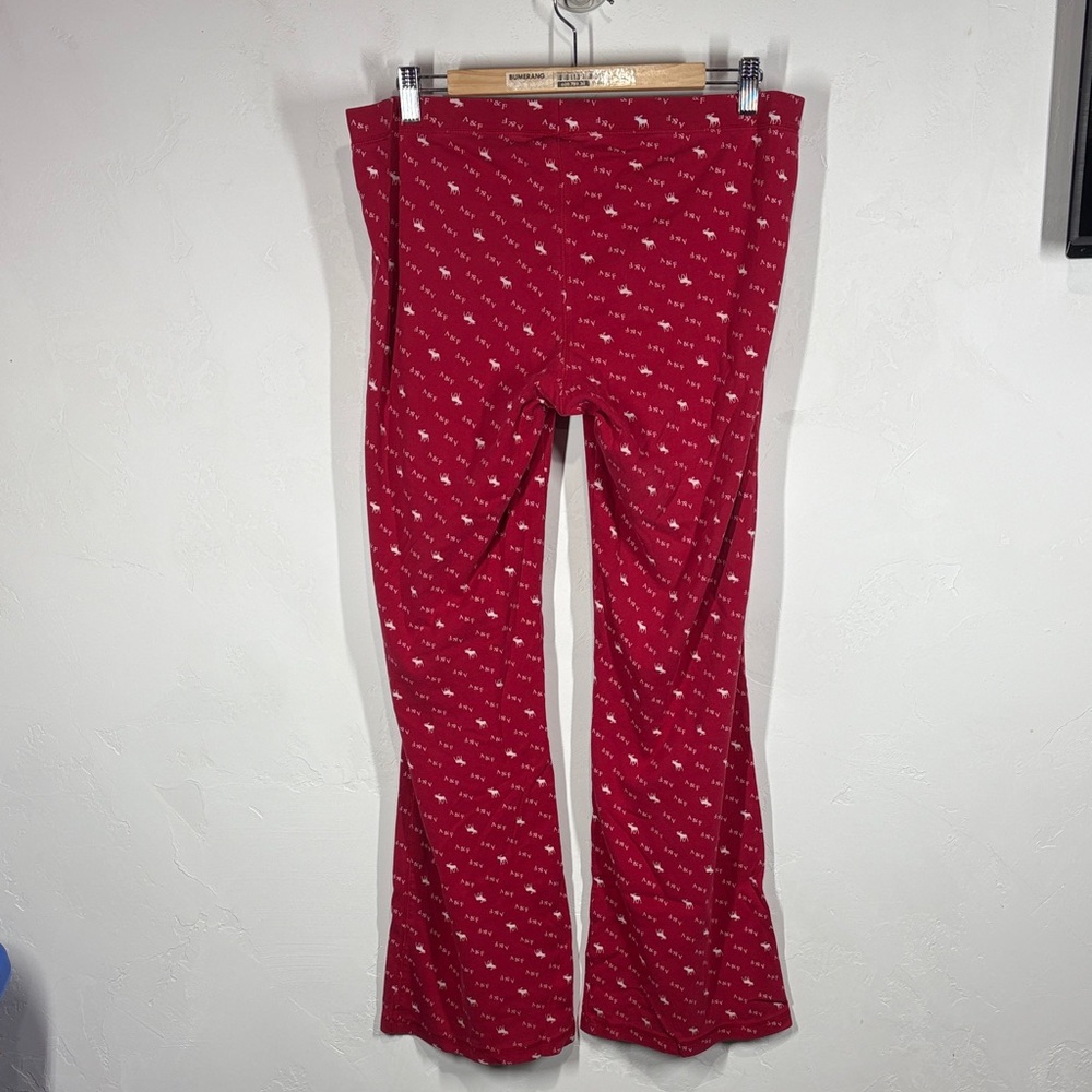 Abercrombie & Fitch red moose print longe pants size xs - Picture 6 of 9